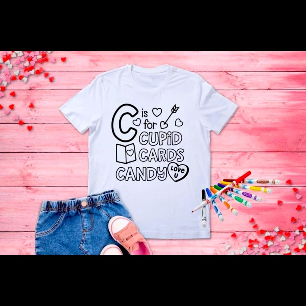 Colorable Valentines Day Shirts